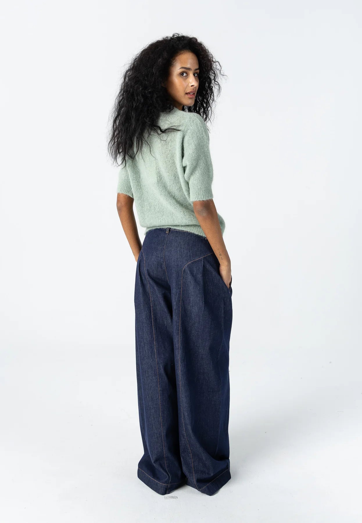 COSTER COPENHAGEN JEANS HIGH WAISTED DENIM PANTS DARK BLUE