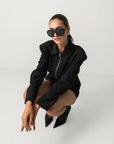 MAISON MÍARÉ BLAZER ZIPPER JACKET BLACK