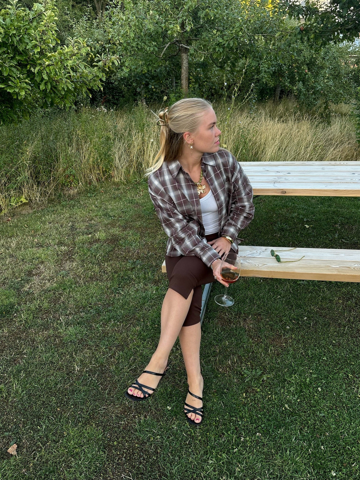 SISTERS POINT BLOUSE IRINE-SH3 BERRY CHECK