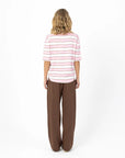 COSTER COPENHAGEN T-SHIRT JERSEY RIB WHITE/ PINK STRIPE