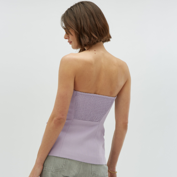 JOSH V TOP NIVA FITTED BUSTIER LILAC