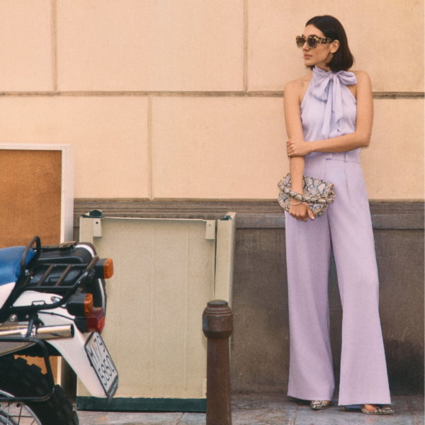 JOSH V TOP YANIEK SATIJN LOOK LILAC