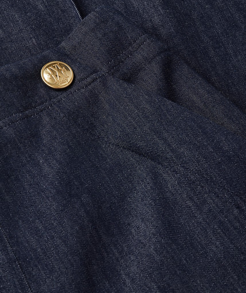 JOSH V PANTS JV-INDRA HIGH WAISTED WIDE LEG DARK BLUE CHAMBRAY