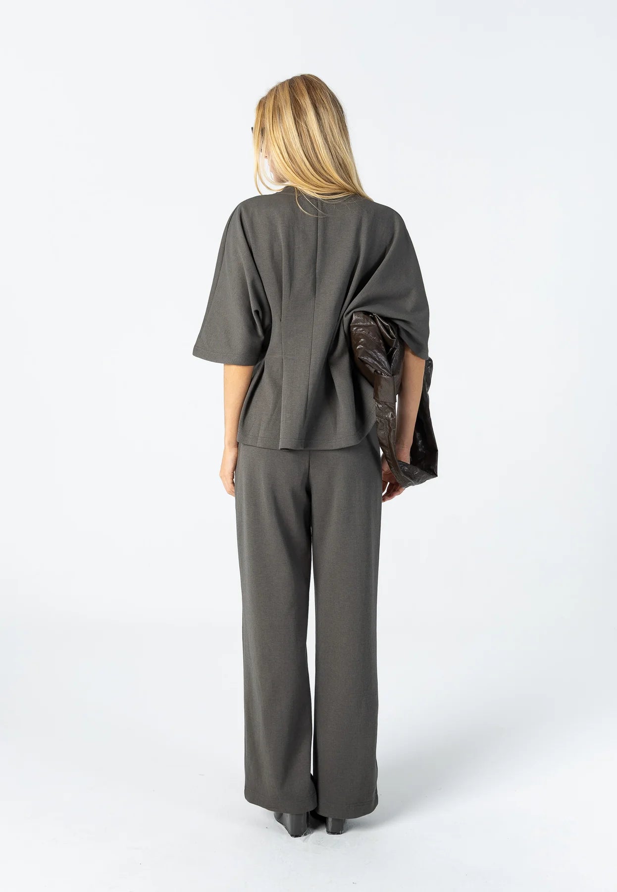 COSTER COPENHAGEN PANTS SILLE FIT BROEK JERSEY MOSS GREEN