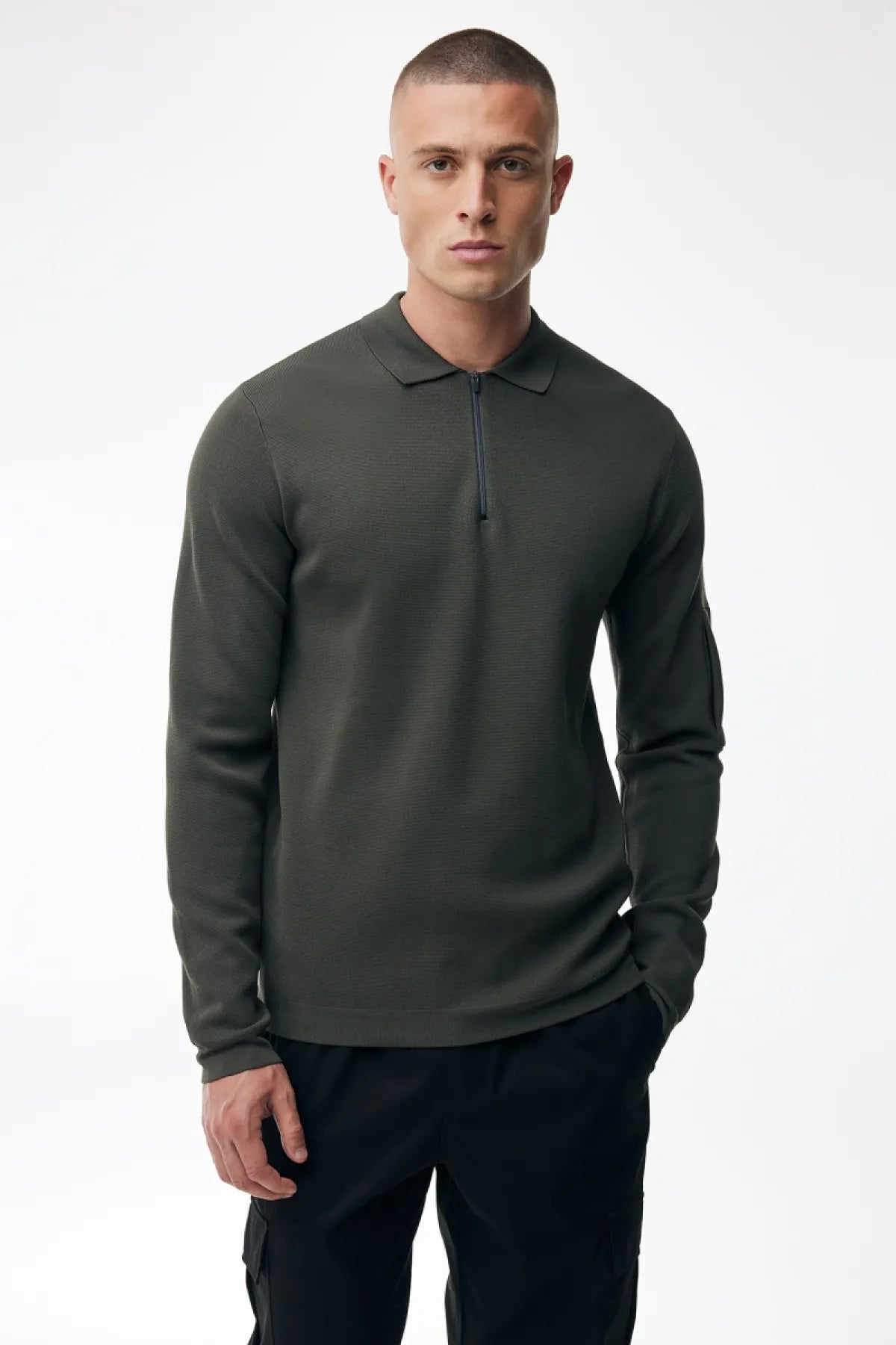 GENTI POLO ZIP GREEN