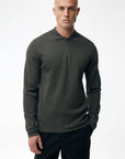 GENTI POLO ZIP GREEN