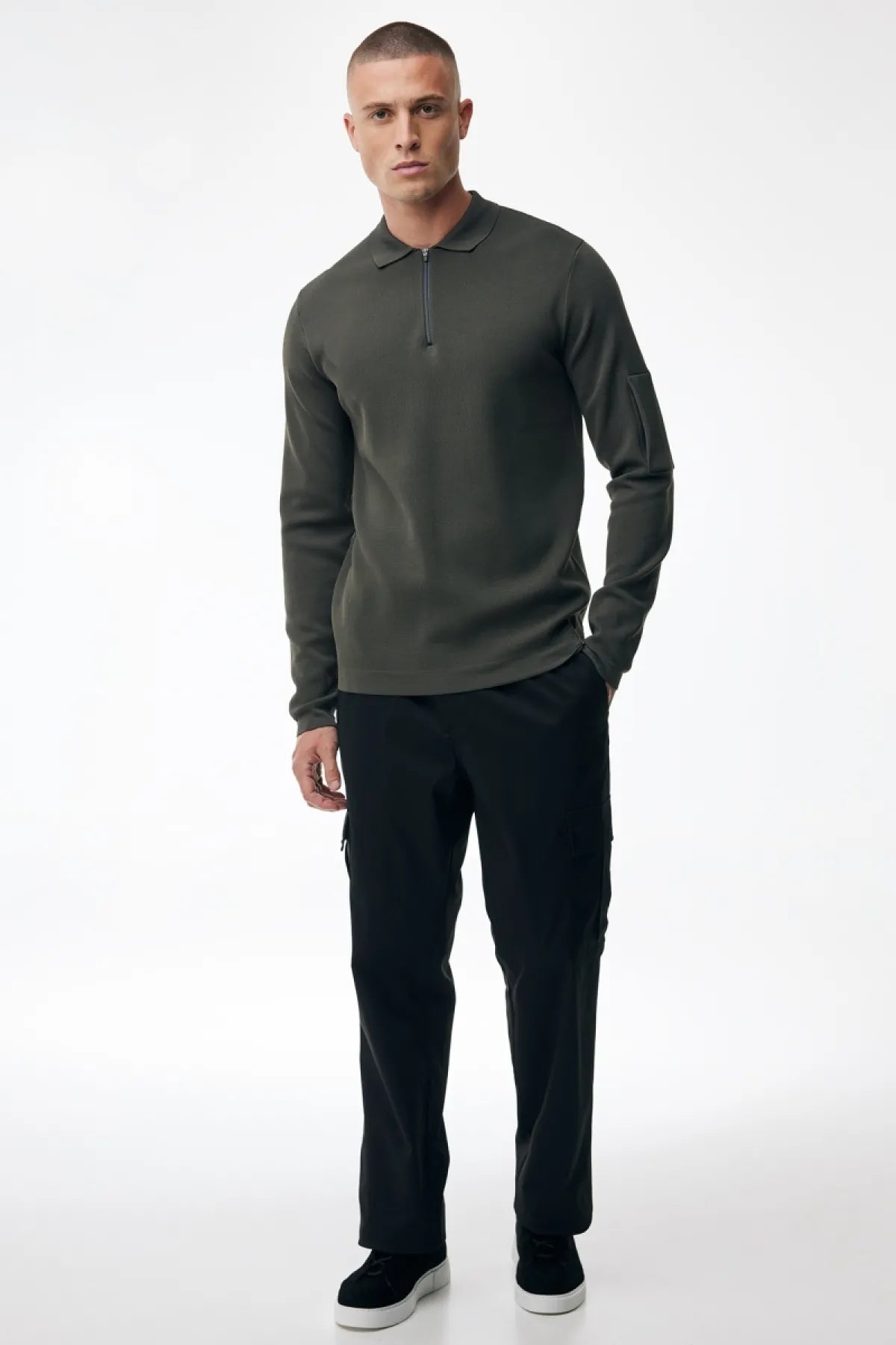 GENTI POLO ZIP GREEN