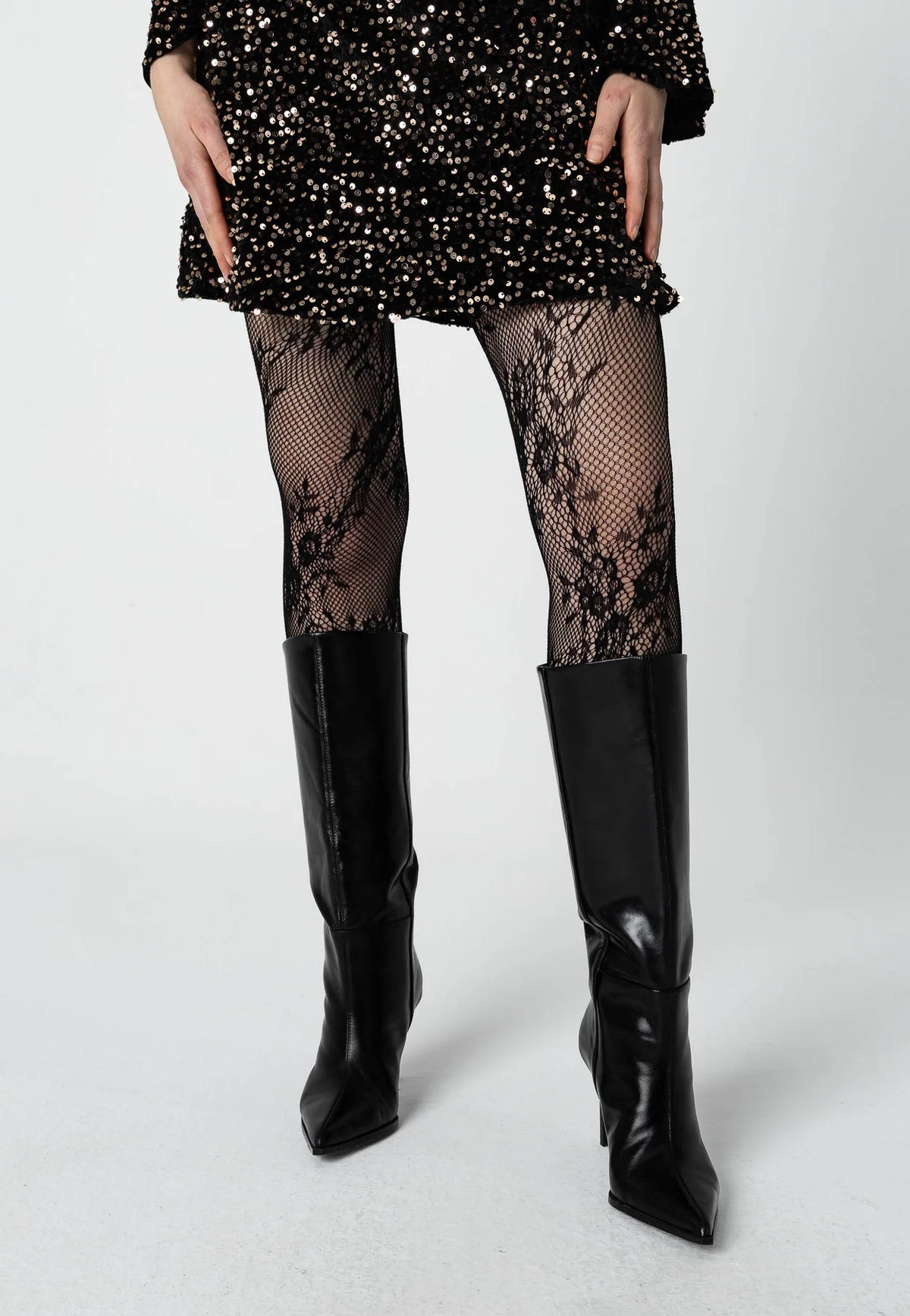 COSTER COPENHAGEN PANTYS LACE TIGHTS 3 PAIRS MIX