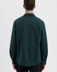 LAW OF THE SEA OVERHEMD TROY SOFT HERRINGBONE SHIRT SEA MOSS