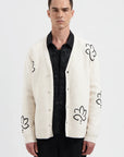 LAW OF THE SEA VEST VIRGO EMBROIDERED CARDIGAN PARCHMENT