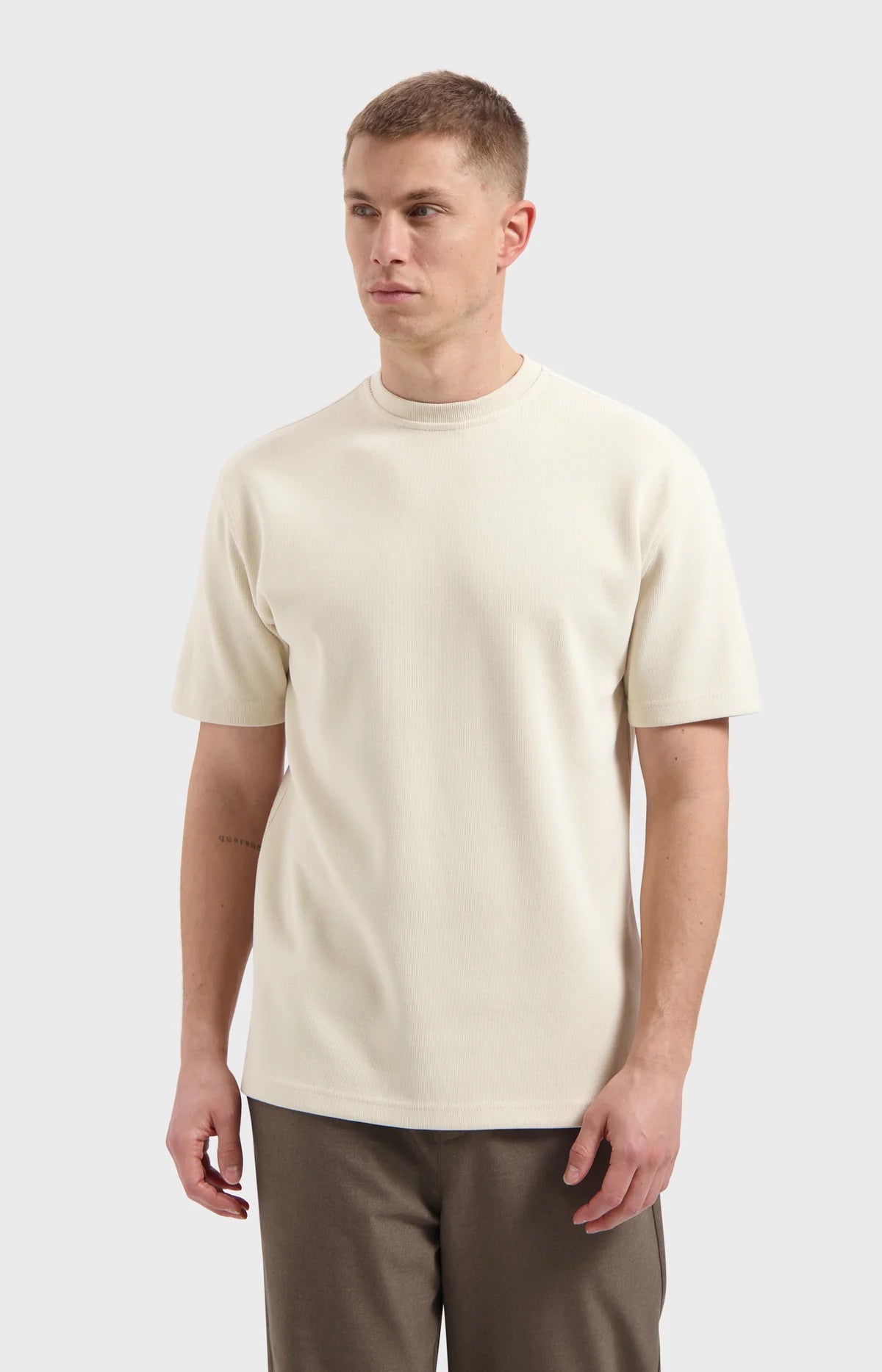 LAW OF THE SEA T-SHIRT ATROPOS SOFT SWEAT TEE ALMOND MILK