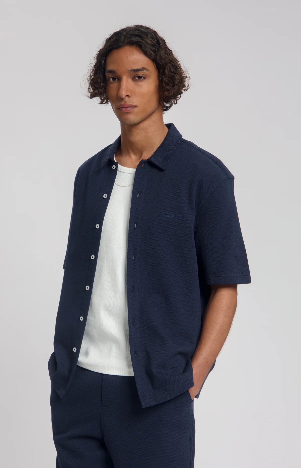 LAW OF THE SEA OVERHEMD BERMUDA STRUCTURED SHIRT SKY CAPTAIN