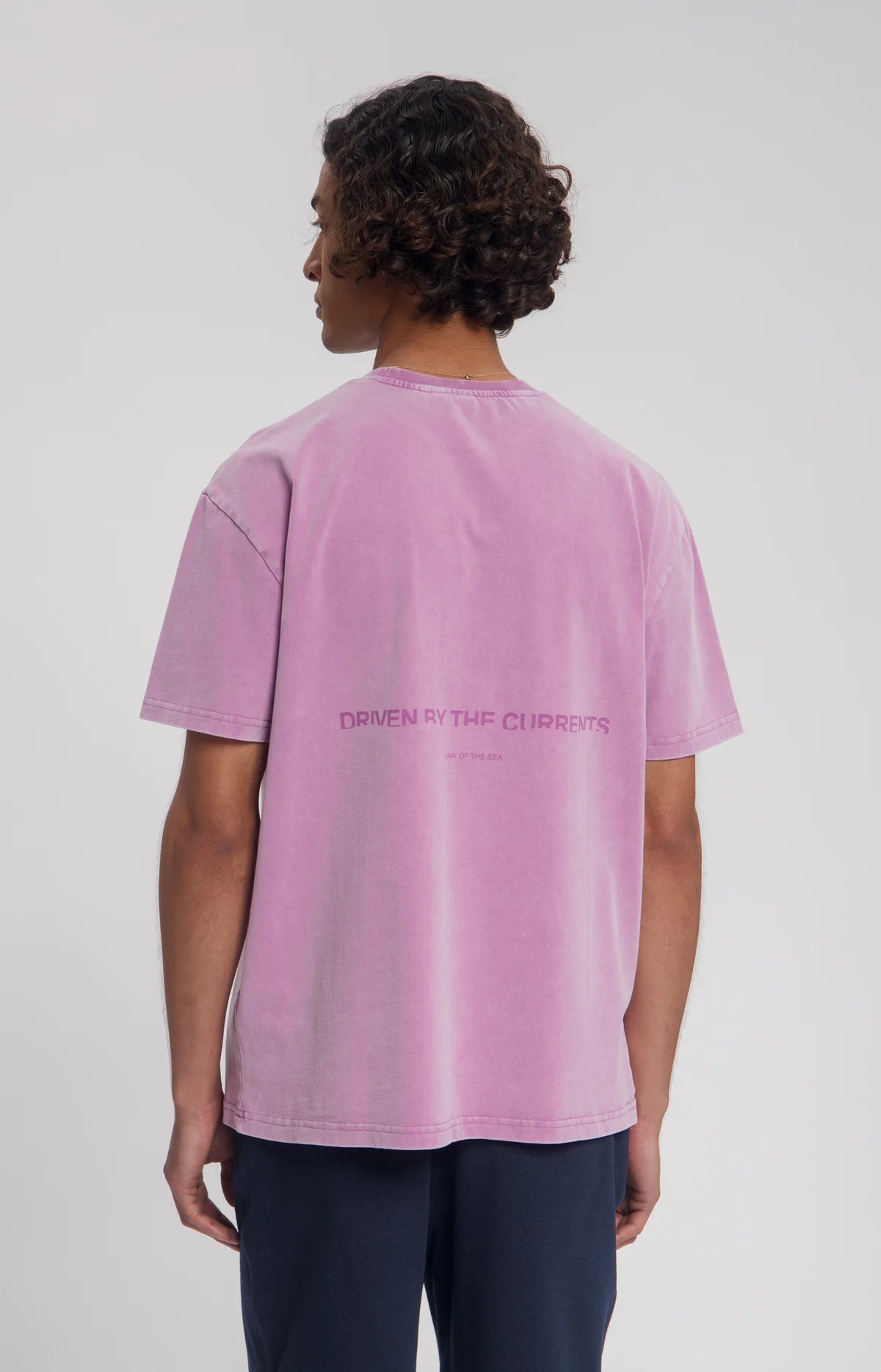 LAW OF THE SEA T-SHIRT AQUALIS GARMENT DYED MULBERRY