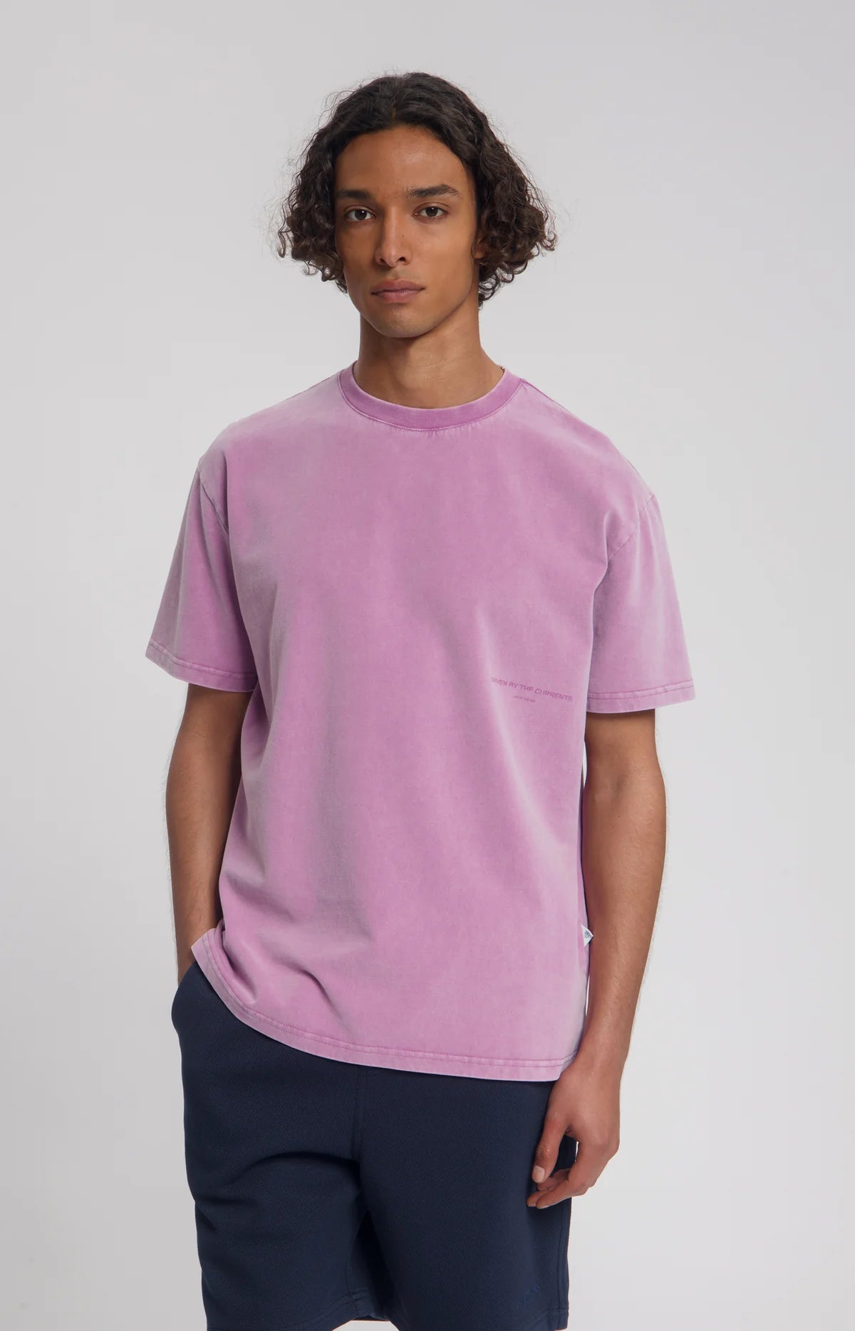 LAW OF THE SEA T-SHIRT AQUALIS GARMENT DYED MULBERRY