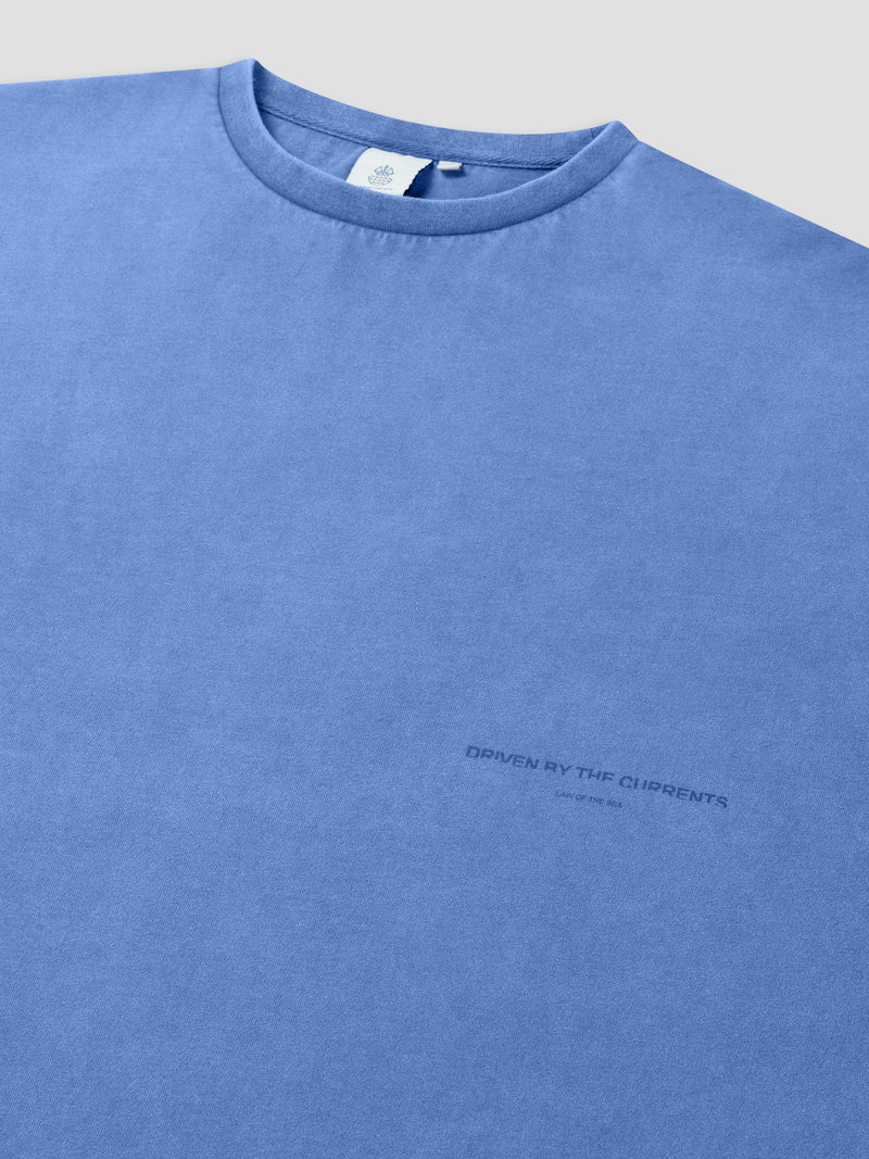 LAW OF THE SEA T-SHIRT AQUALIS GARMENT DYED DUTCH BLUE