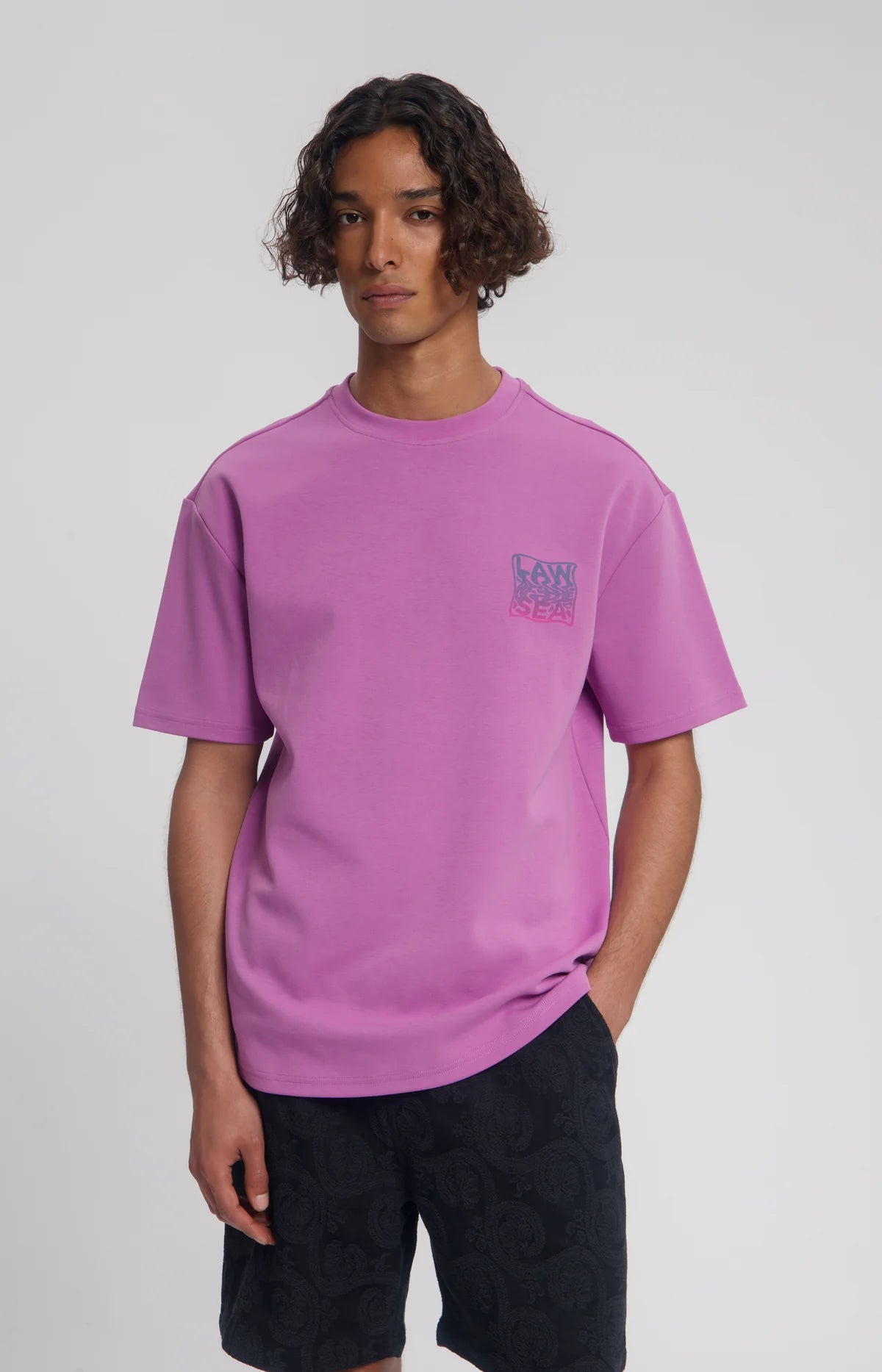 LAW OF THE SEA T-SHIRT DISPLACE ARTWORK TEE MULBERRY