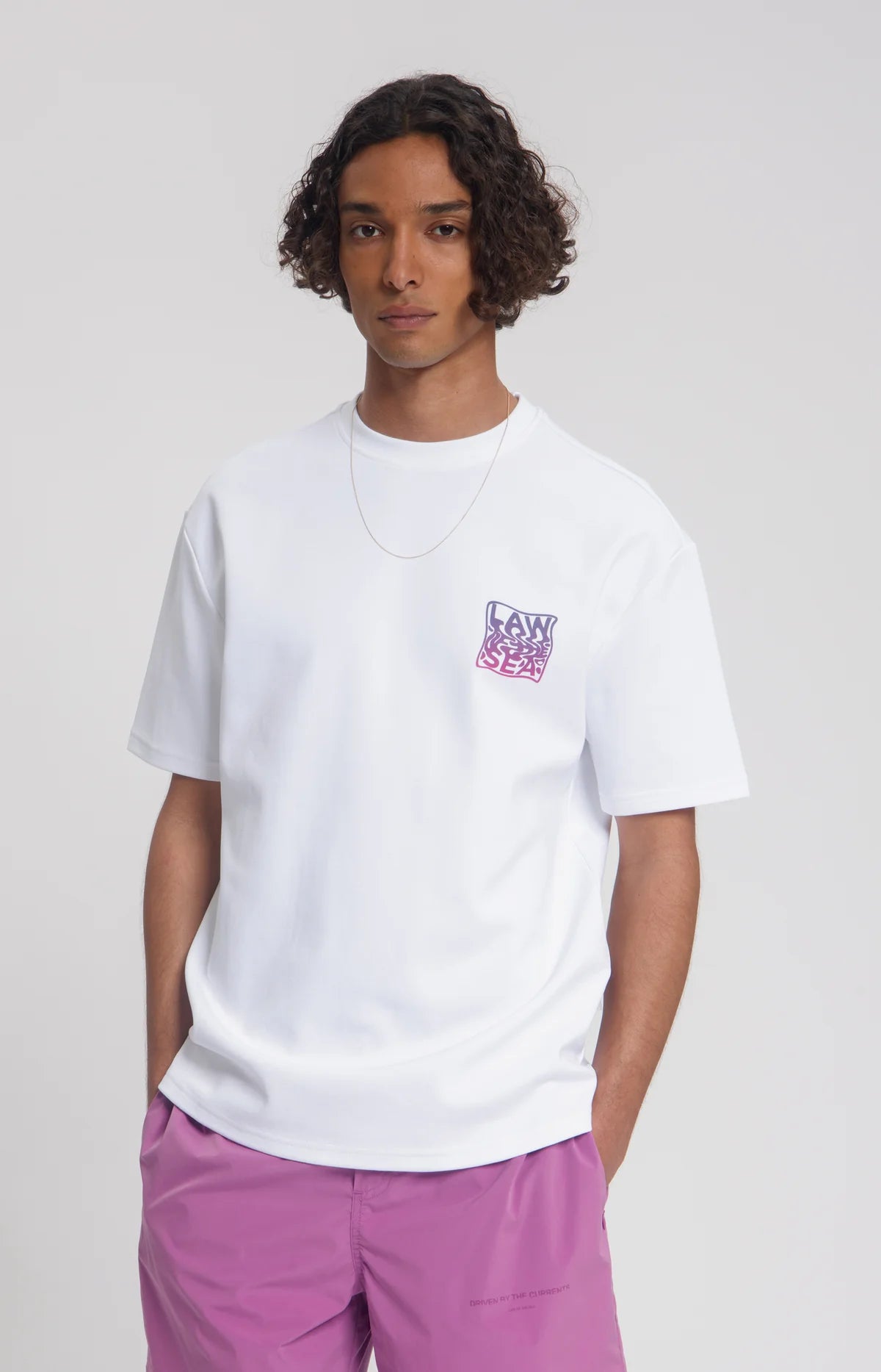 LAW OF THE SEA T-SHIRT DISPLACE ARTWORK TEE BRIGHT WHITE