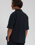 LAW OF THE SEA OVERHEMD SOLVIND JACQUARD SHIRT BLACK
