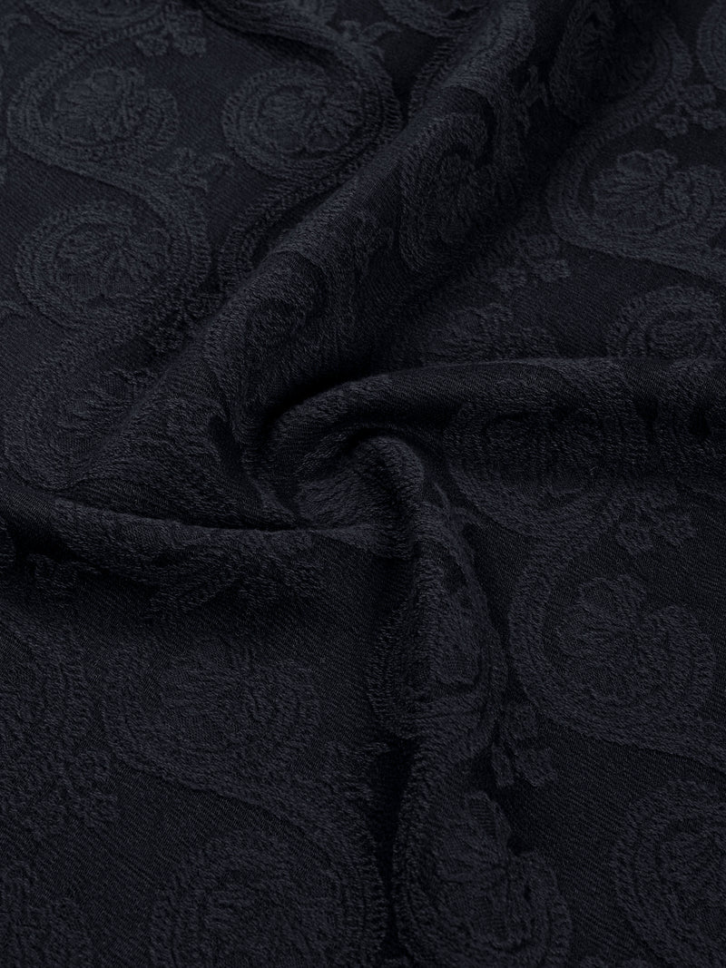 LAW OF THE SEA OVERHEMD SOLVIND JACQUARD SHIRT BLACK
