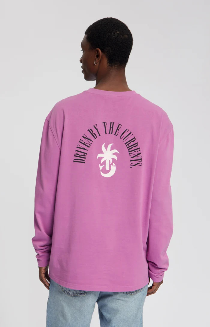 LAW OF THE SEA SWEATER SHORE LONGSLEEVE ARTWORK T-SHIRT MULBERRY