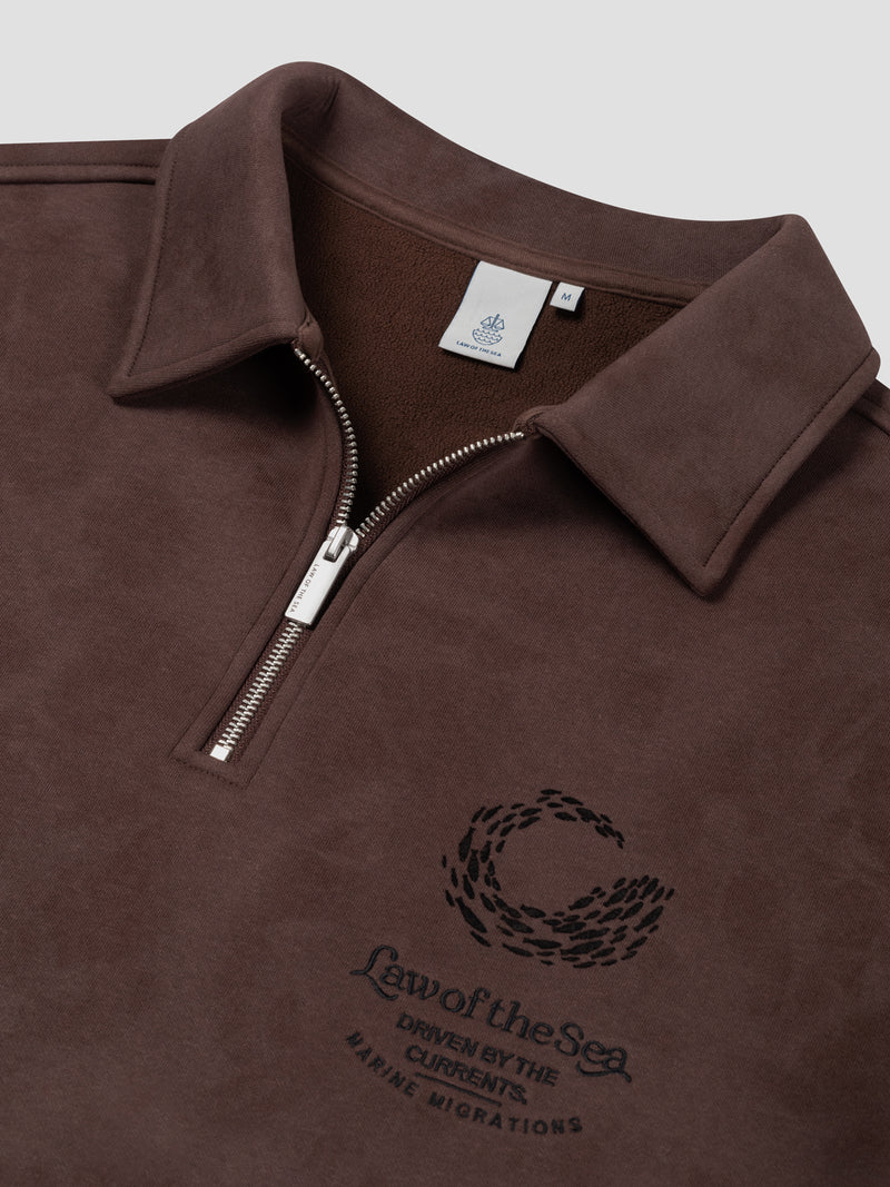 LAW OF THE SEA SWEATER NORTH SWEAT POLO BROWN