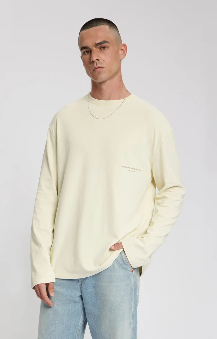 LAW OF THE SEA SWEATER THAUMAS GARMENT DYED LONGSLEEVE ALMOND MILK