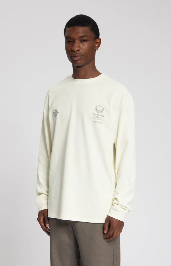 LAW OF THE SEA SWEATER MAZU LONGSLEEVE ARTWORK T-SHIRT SNOW WHITE