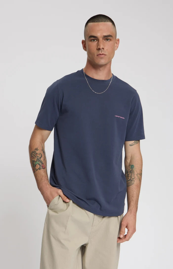 LAW OF THE SEA T-SHIRT SWEPT ARTWORK MOOD INDIGO