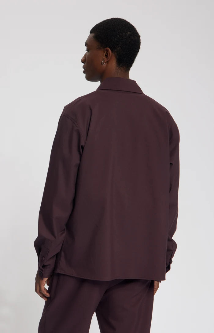 LAW OF THE SEA OVERSHIRT HAPI BRUSHED TWILL SHIRT HUCKLEBERRY