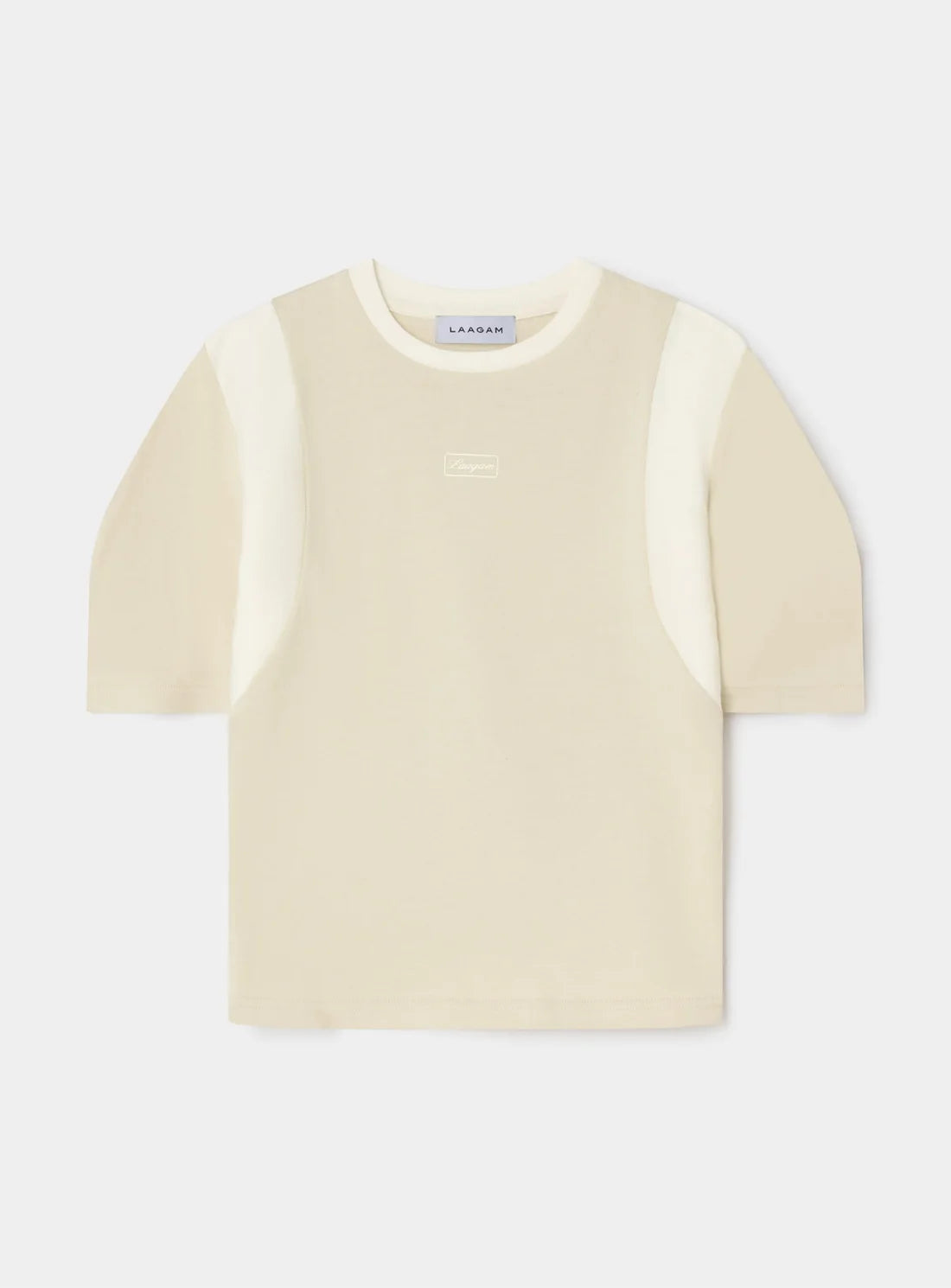 LAAGAM T-SHIRT LUMEA LOGO ECRU
