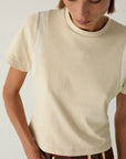 LAAGAM T-SHIRT LUMEA LOGO ECRU