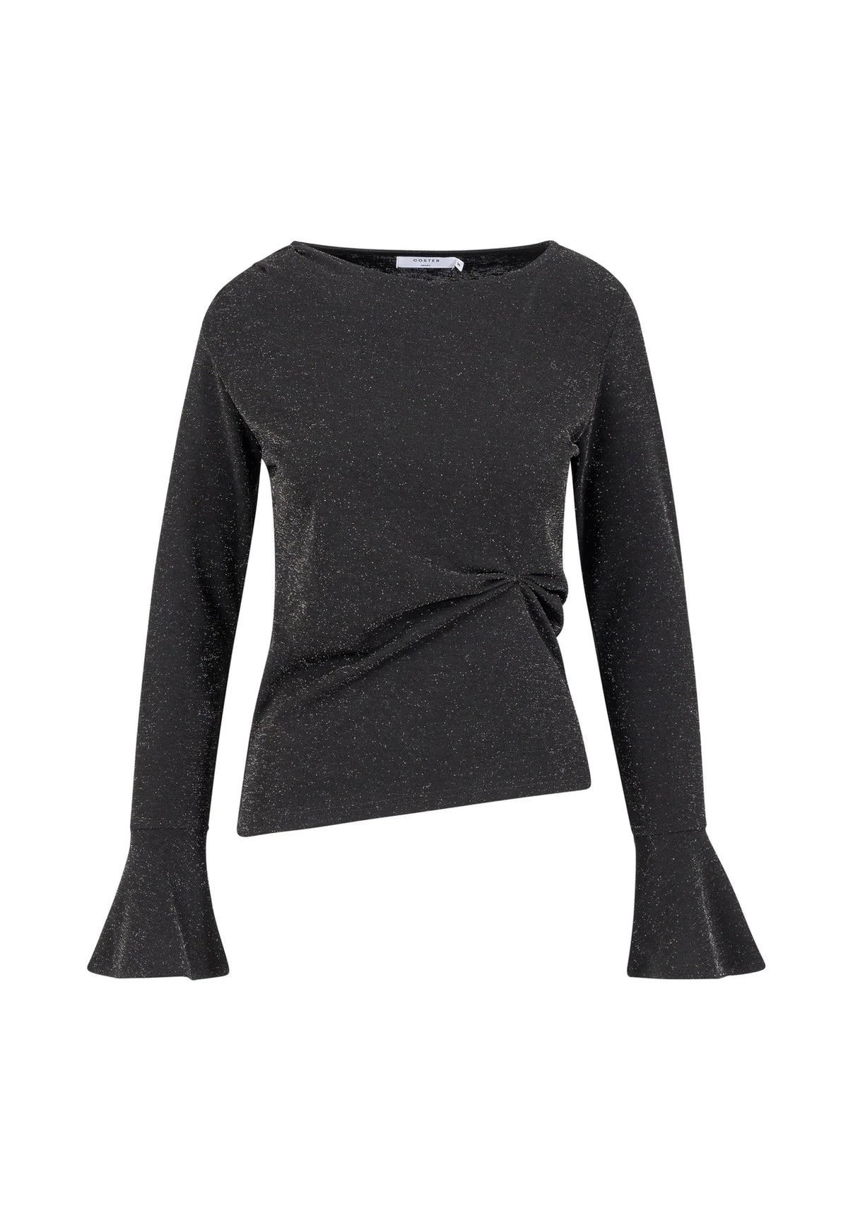 COSTER COPENHAGEN TOP LUREX BLOUSE BLACK/SILVER