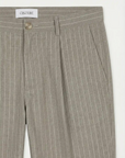 CISZERE PANTS LANDON SUIT TROUSERS PINSTRIPED TAUPE
