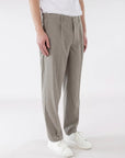 CISZERE PANTS LANDON SUIT TROUSERS PINSTRIPED TAUPE