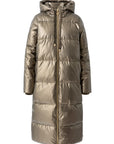 COSTER COPENHAGEN JACK LONG PUFFER JACKET METALLIC ARMY