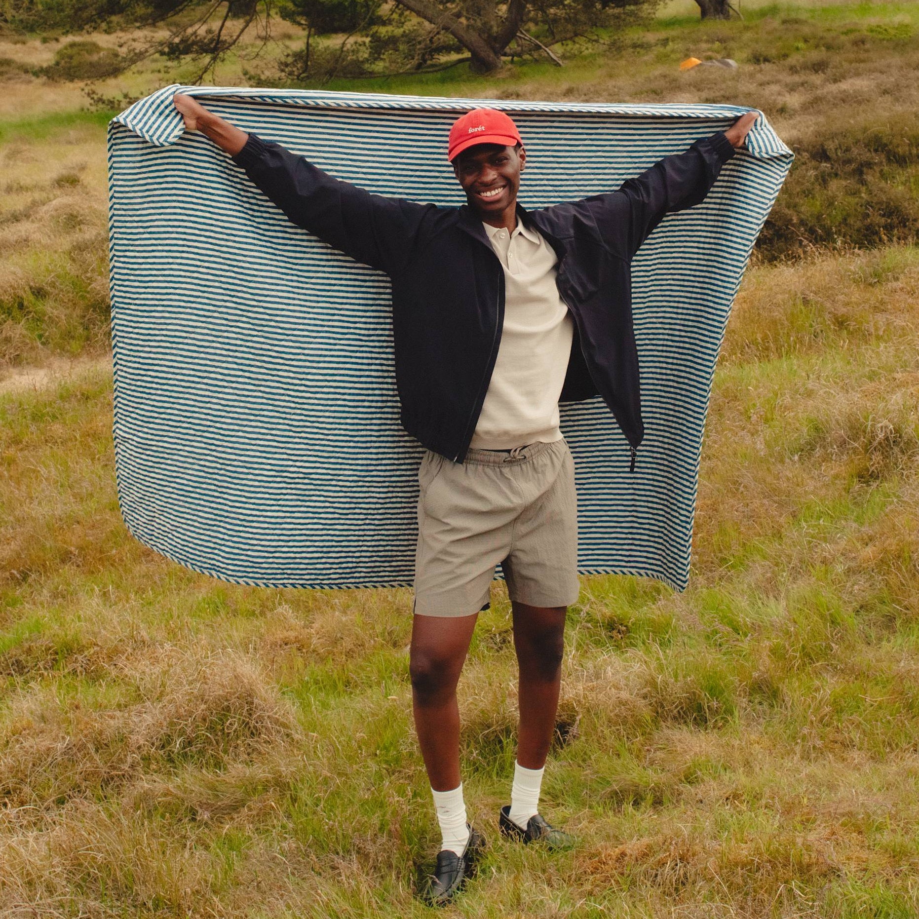 FORÉT POLO SEA COTTON LINEN SS OATMEAL