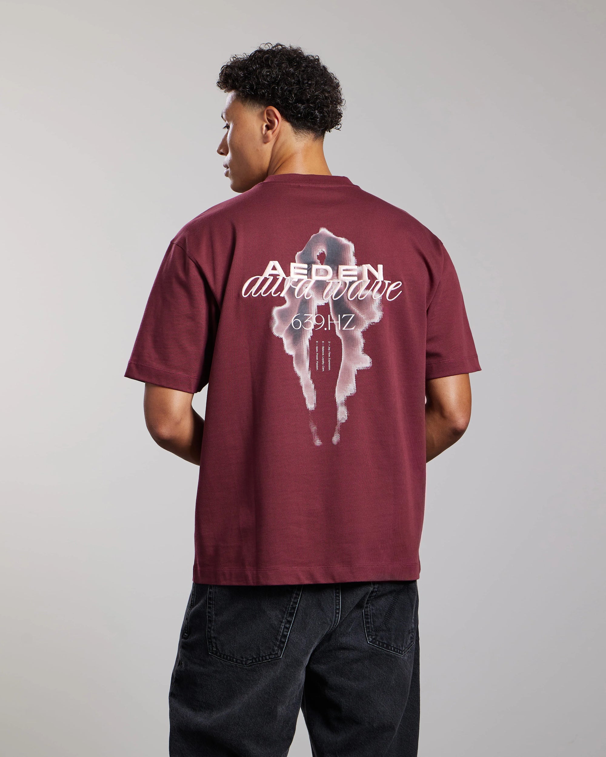 AEDEN T-SHIRT LUCIUS TEE BORDEAUX