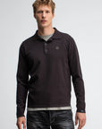 BUTCHER OF BLUE PULLOVER CLIFDEN POLO TOPAZ BROWN