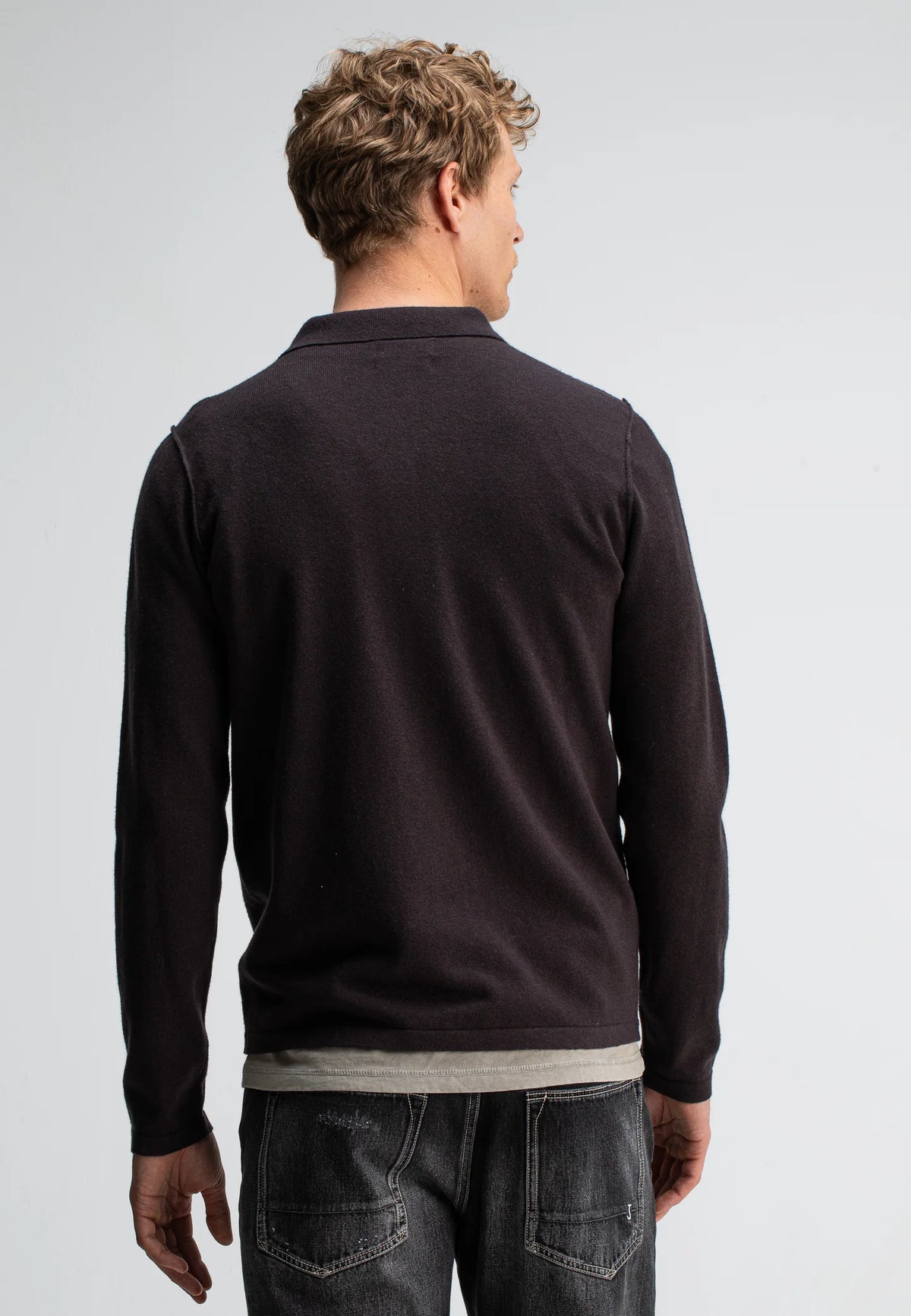 BUTCHER OF BLUE PULLOVER CLIFDEN POLO TOPAZ BROWN