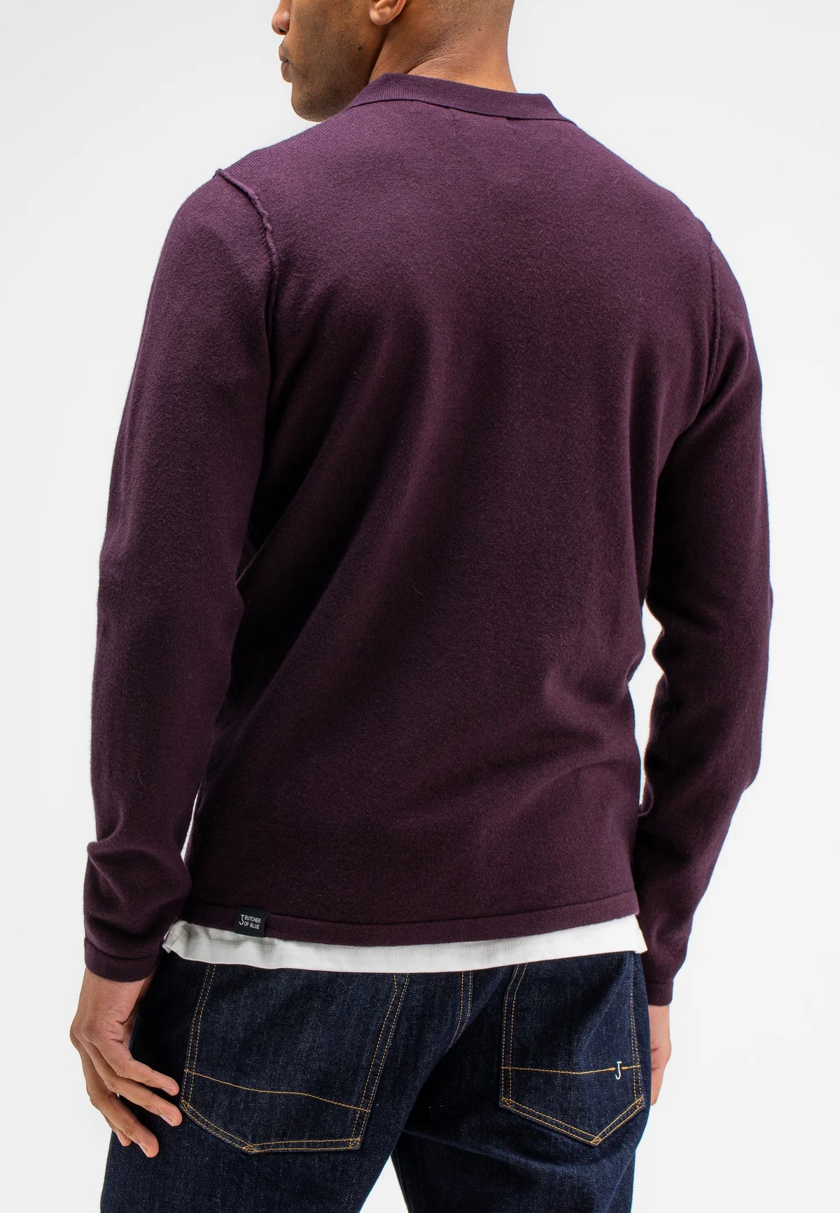BUTCHER OF BLUE PULLOVER CLIFDEN POLO PASCHA PURPLE