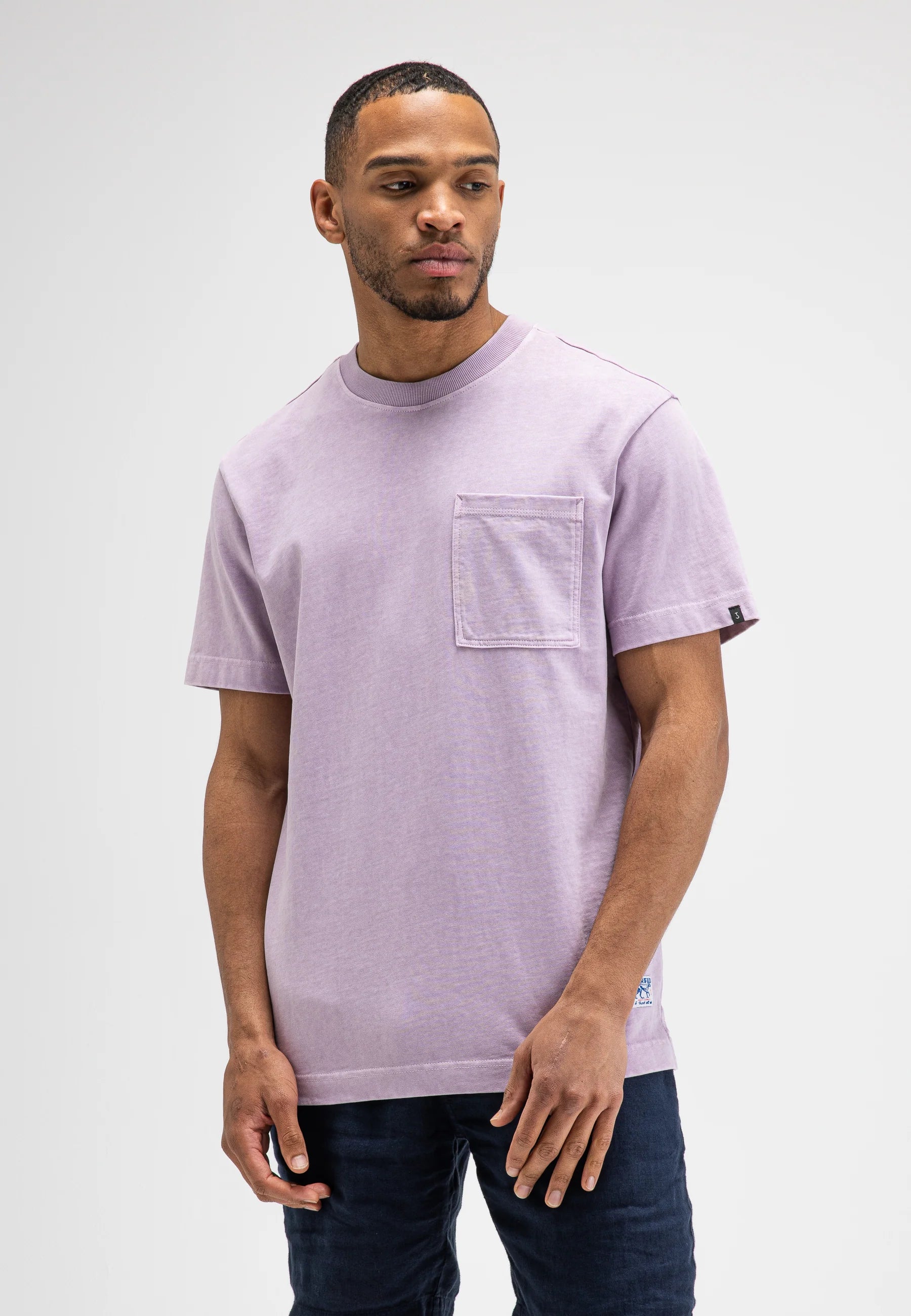 BUTCHER OF BLUE T-SHIRT KELLS LOOSE POCKET TEE LT VIOLET PURPLE