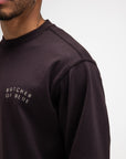 BUTCHER OF BLUE SWEATER MERCER LAYER TEE LS TOPAZ BROWN