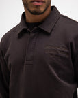 BUTCHER OF BLUE SWEATER CURL SWEAT POLO TOPAZ BROWN