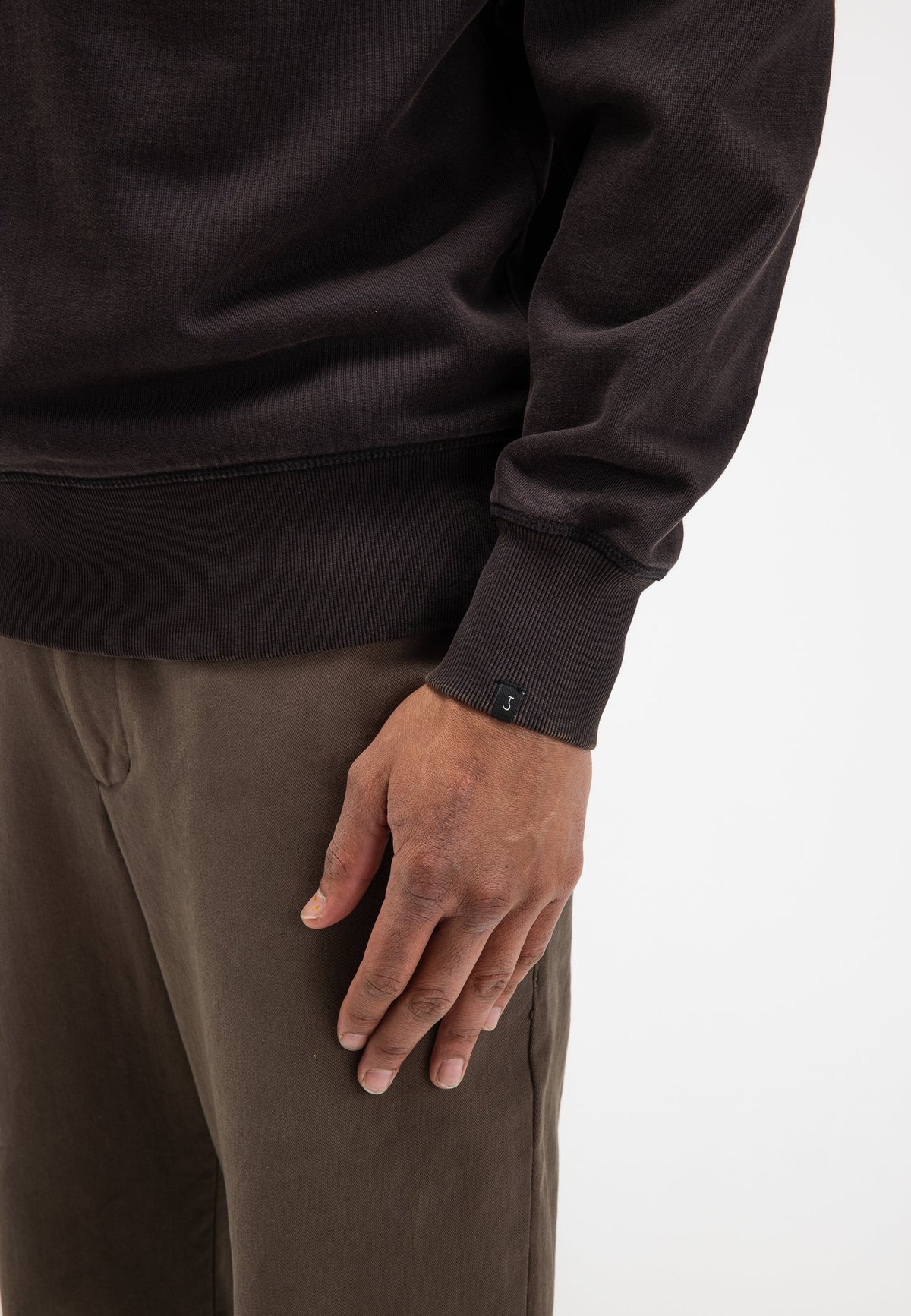 BUTCHER OF BLUE SWEATER CURL SWEAT POLO TOPAZ BROWN