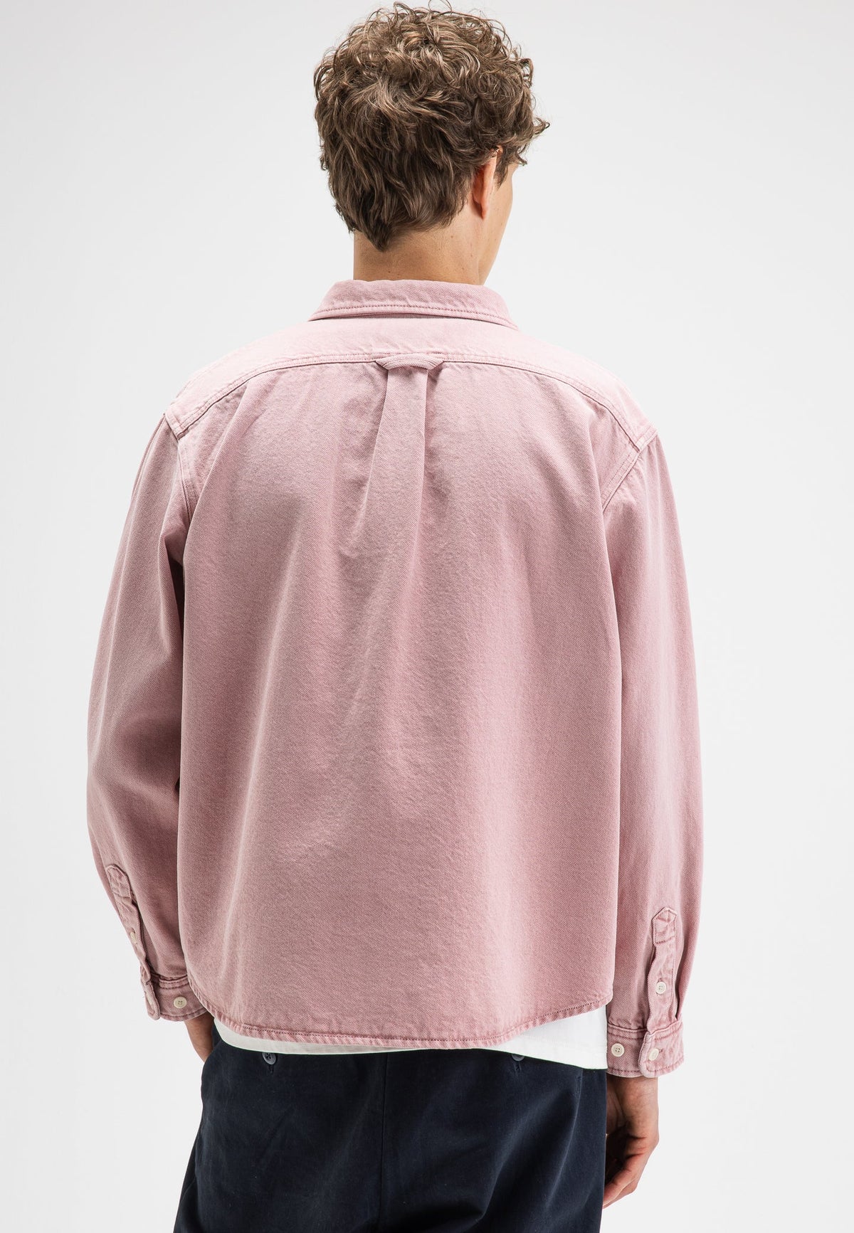 BUTCHER OF BLUE OVERHEMD BLAINE GARMENT DYE OVERSHIRT FLAMINGO PINK