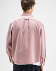 BUTCHER OF BLUE OVERHEMD BLAINE GARMENT DYE OVERSHIRT FLAMINGO PINK
