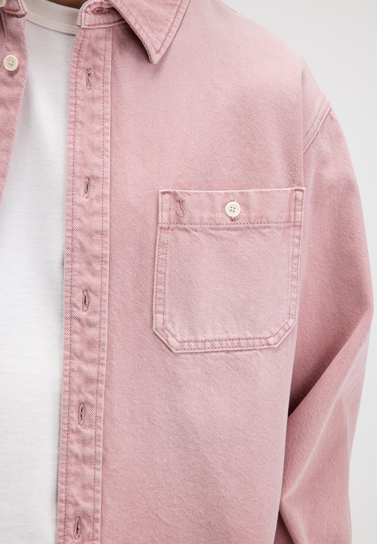BUTCHER OF BLUE OVERHEMD BLAINE GARMENT DYE OVERSHIRT FLAMINGO PINK