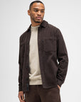 BUTCHER OF BLUE OVERSHIRT COLBY CORD SHIRT TOPAZ BROWN
