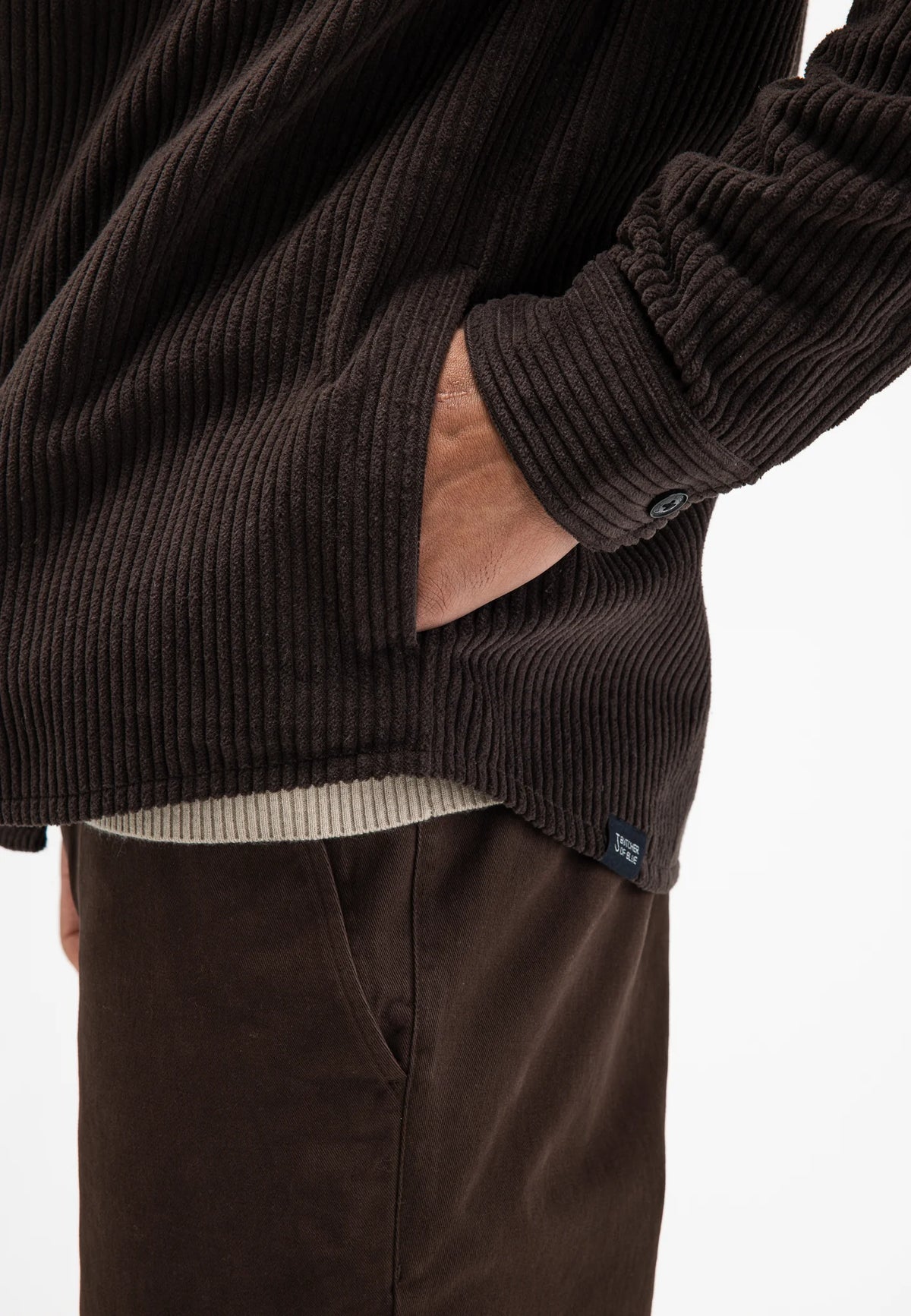 BUTCHER OF BLUE OVERSHIRT COLBY CORD SHIRT TOPAZ BROWN