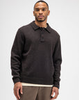 BUTCHER OF BLUE PULLOVER NASH BOUCLE POLO TOPAZ BROWN